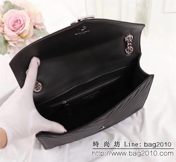 YSL聖羅蘭 經典款 互扣式球紋金屬YSL標誌 原版南非皮肩背包 26588 YAS1191